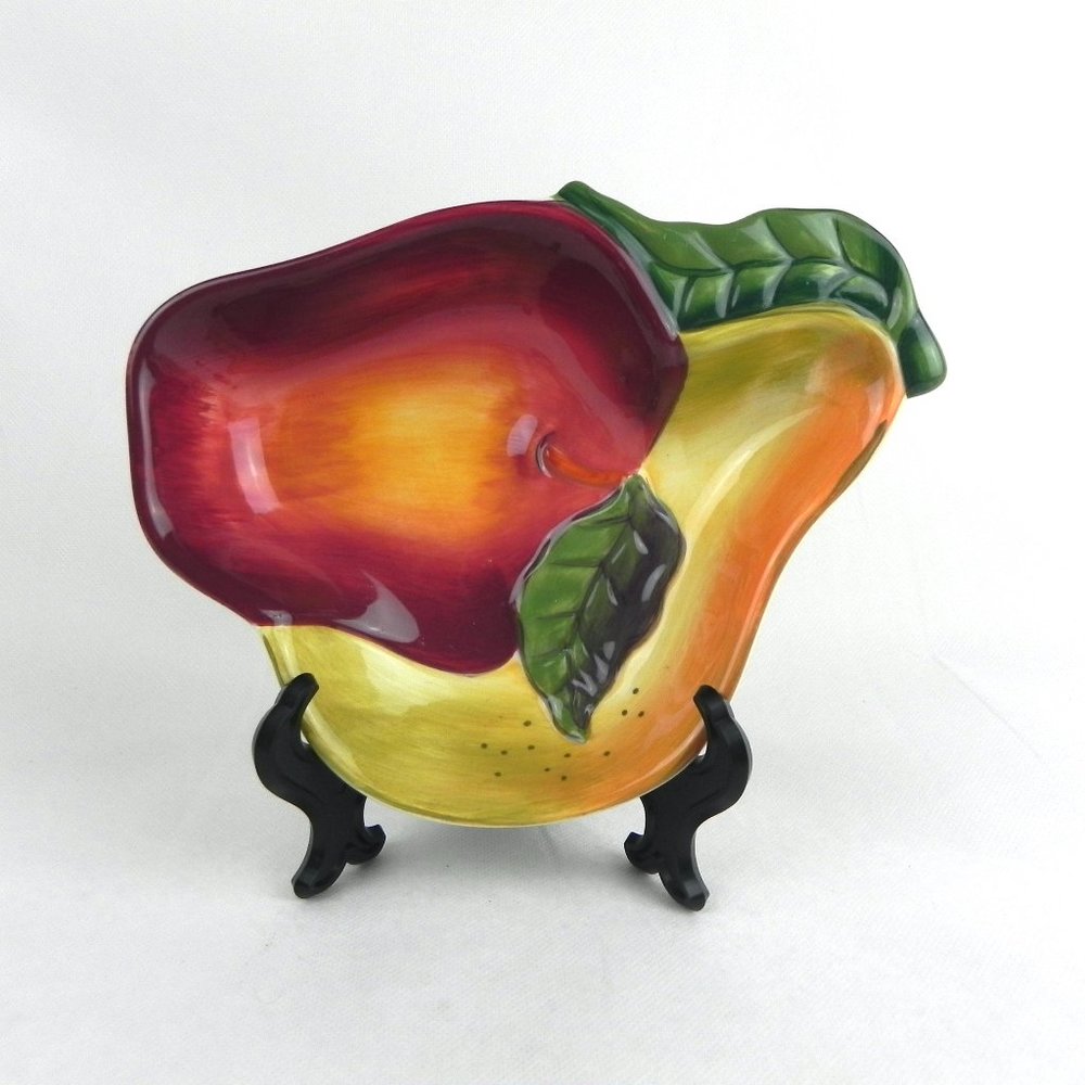Fruit Serving Dish | Hand Painted Vintage Plate | Brunch Platter
